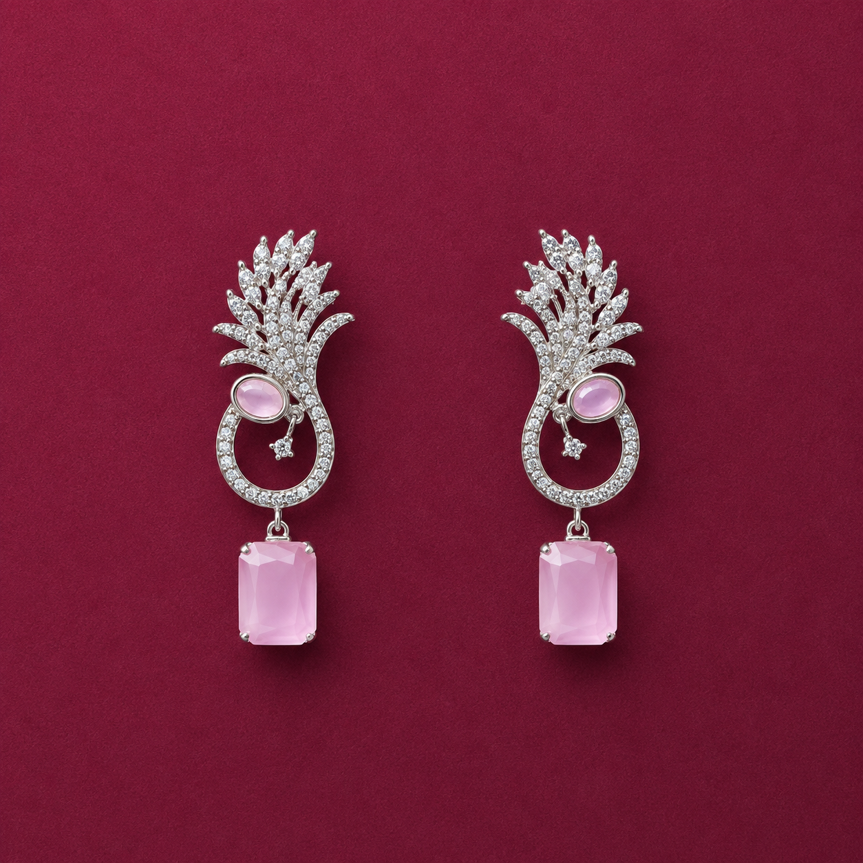 Suhani Beautiful Pendent Set In Pink For Women