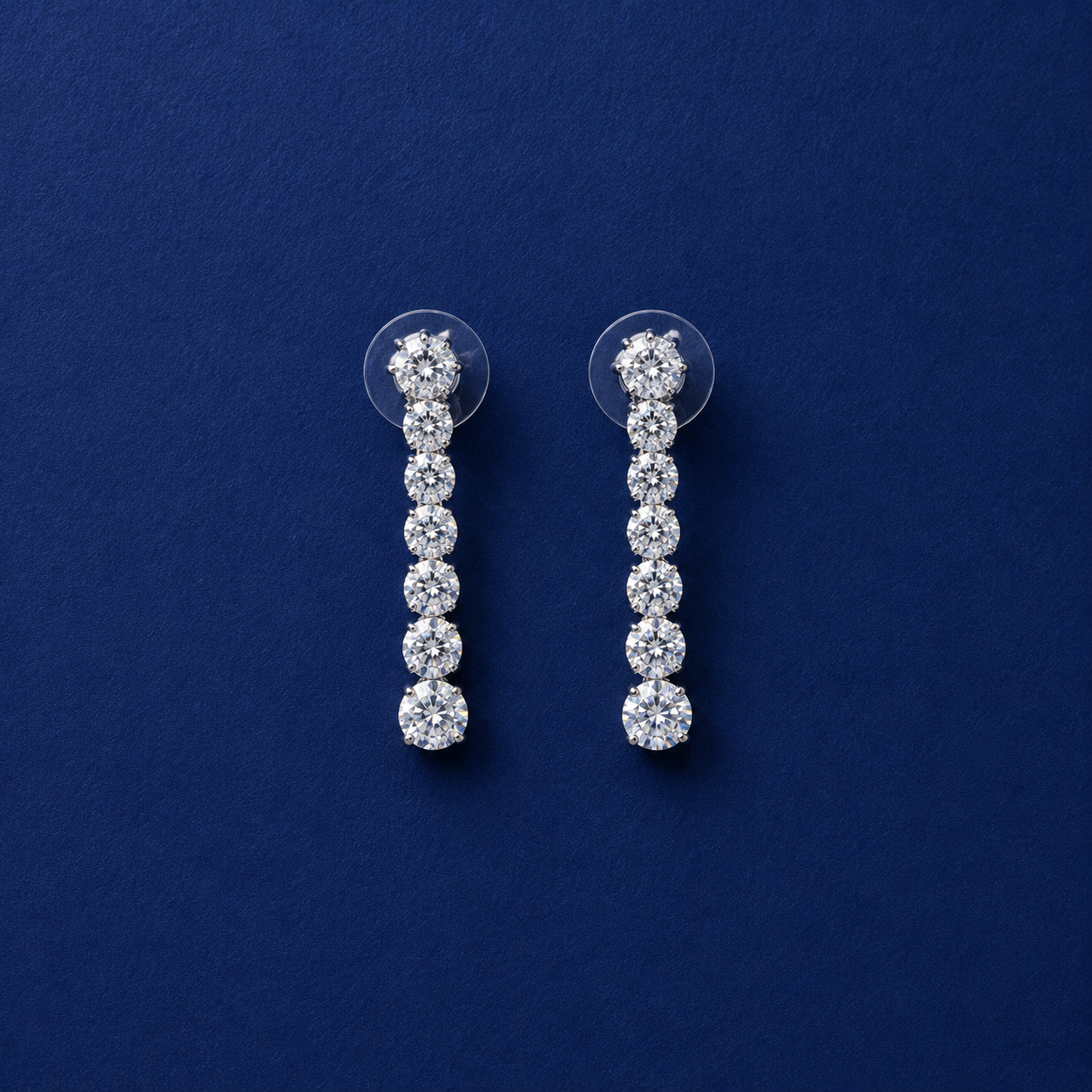 solitaire silver diamond necklace for women