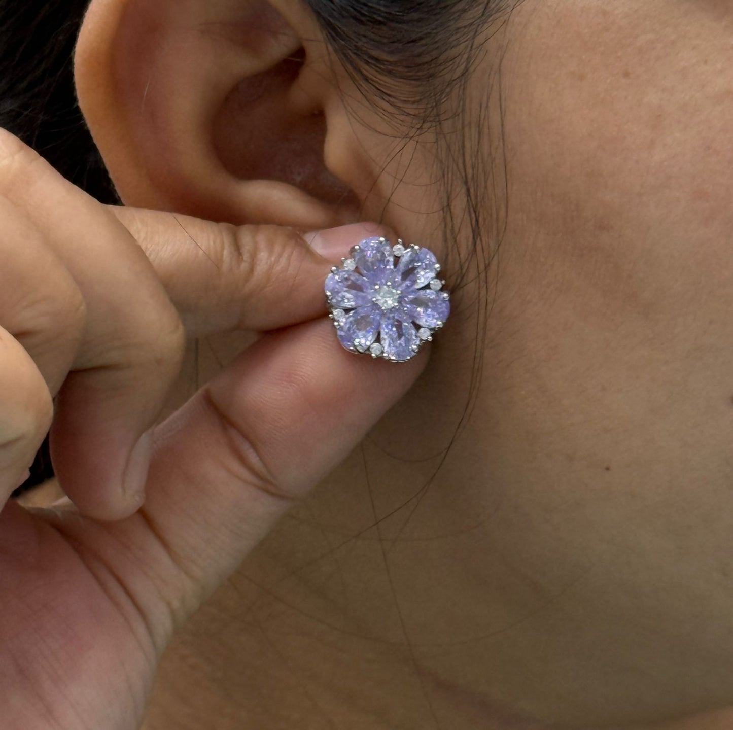 Daisy Bloom Cubic Zirconia Studs