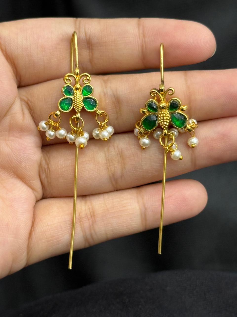 Butterfly Green Earcuff