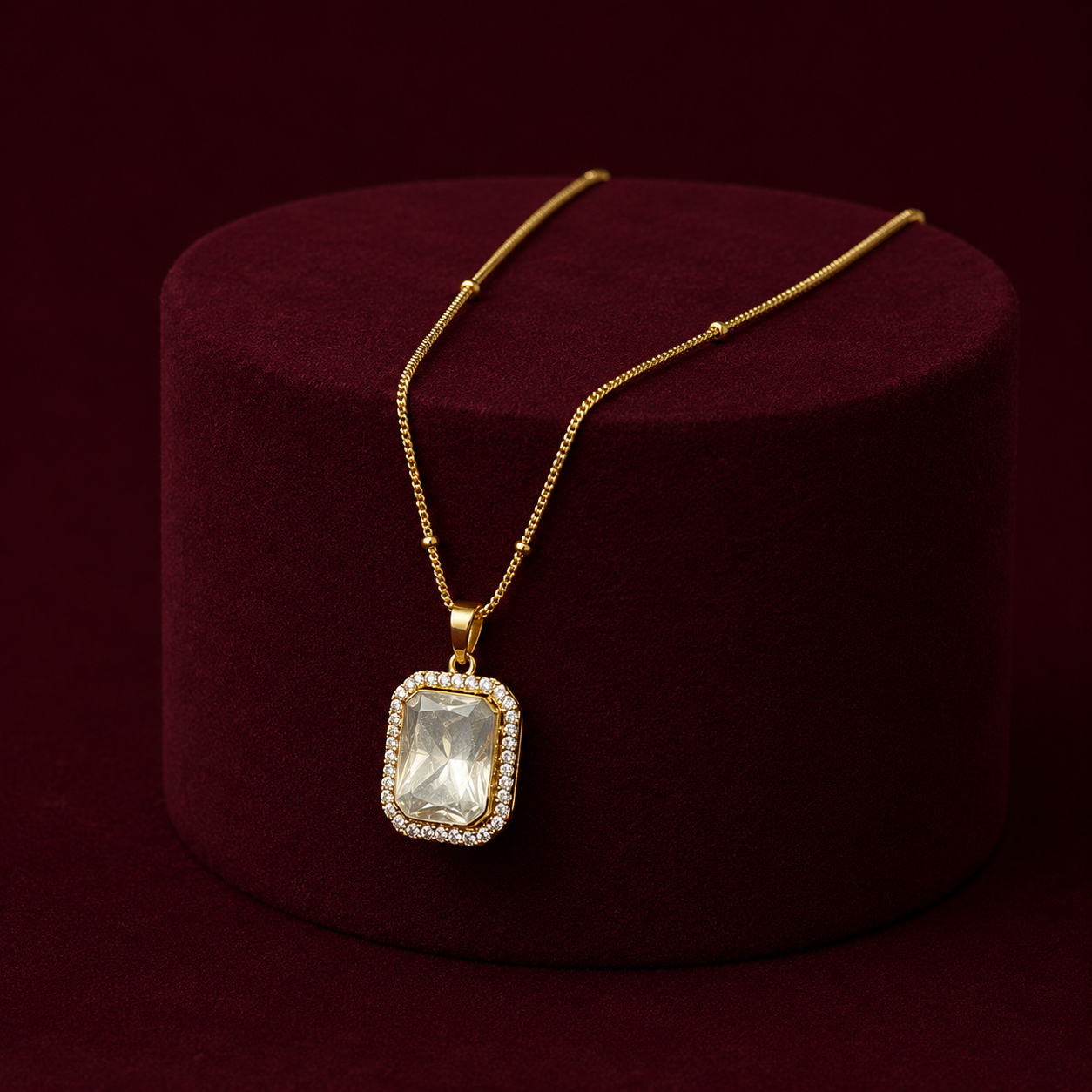 Uncut Polki Pendant Set