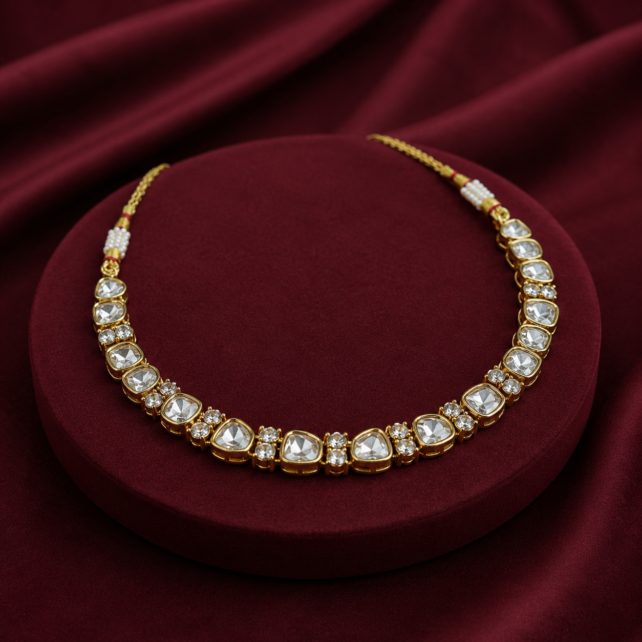 Classic Gold Plated Polki Set