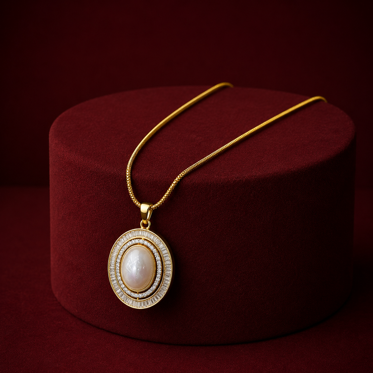 Pearl Gold Pendent Set