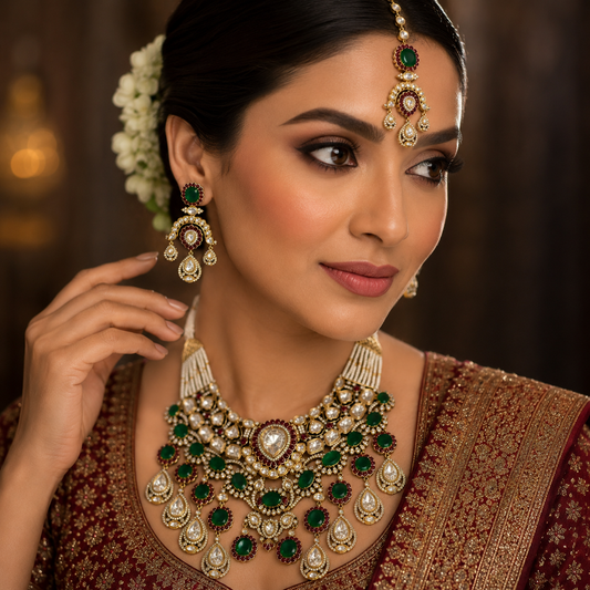 Polki Bridal Gold Necklace