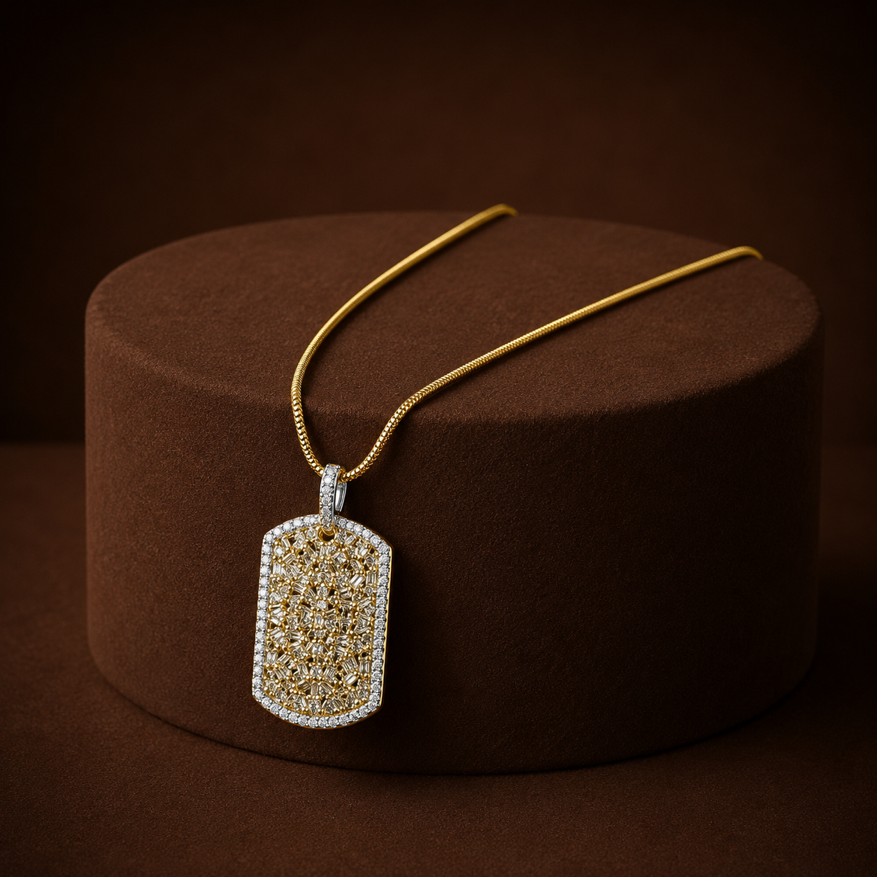 Gold Cz Pendent set