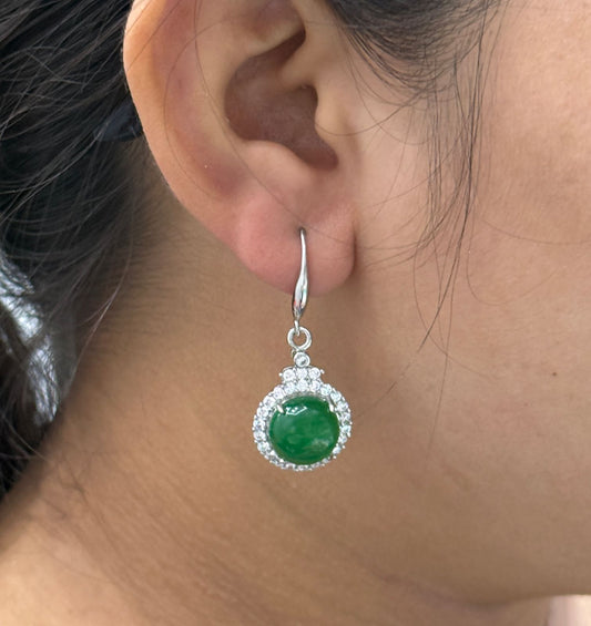 Green Jade Inspired Drop Earrings