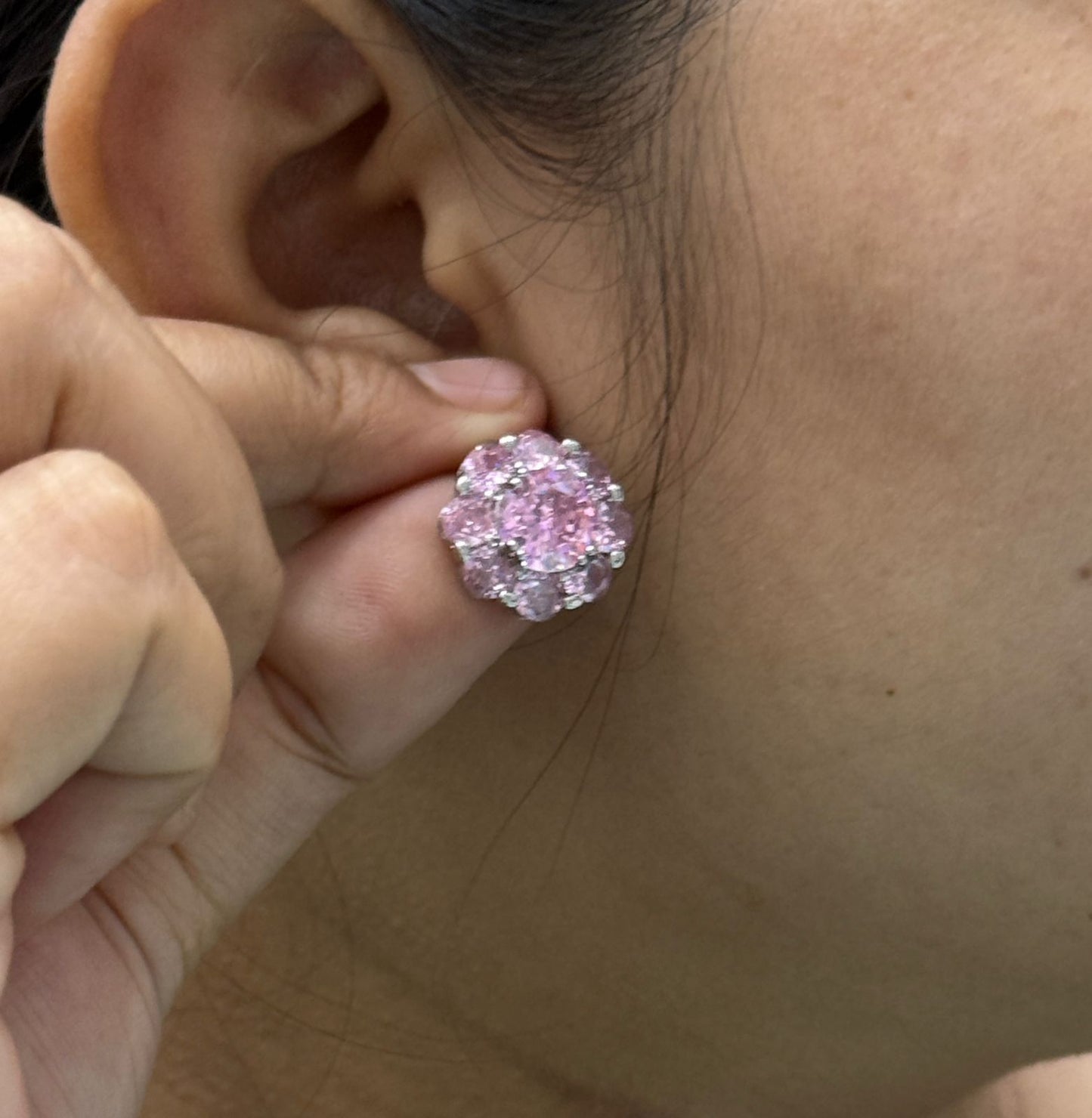 Bloom Statement Blush Pink Studs