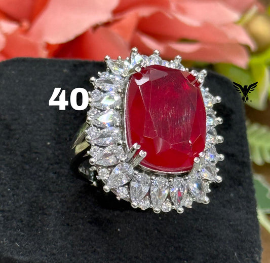 STAR CUT CZ RING