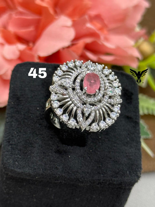 PINK COLOUR DIAMOND RING