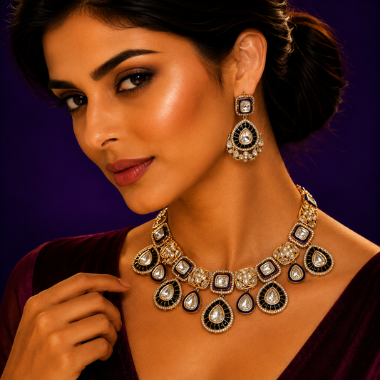 Enameelling Polki Kundan Necklace for woman