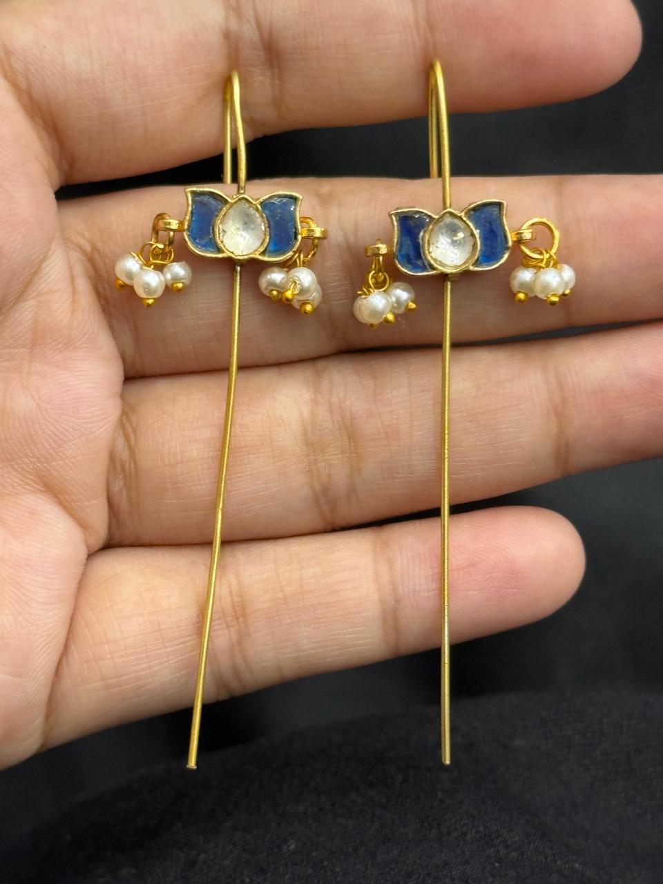 Cute Lotus Blue Earcuff