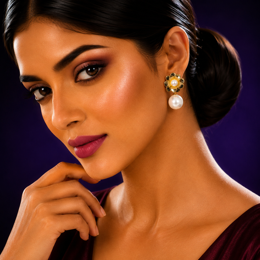 Antitarnish Gold Plated Floral Earring for woman