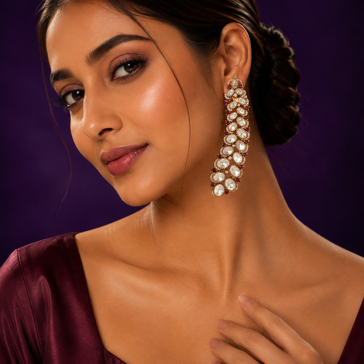 Mossanite CZ Studded Earrings