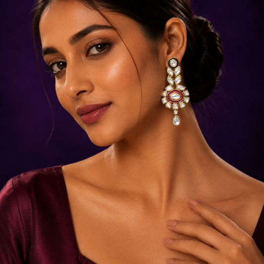 Bikaneri Kundan Earrings