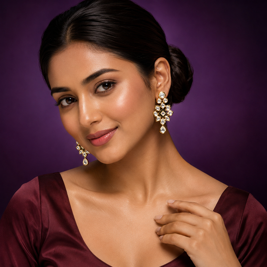 Bikaneri Kundan Earring for woman