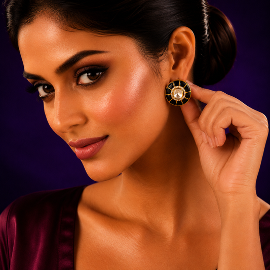 Round With Kundan Studs for woman