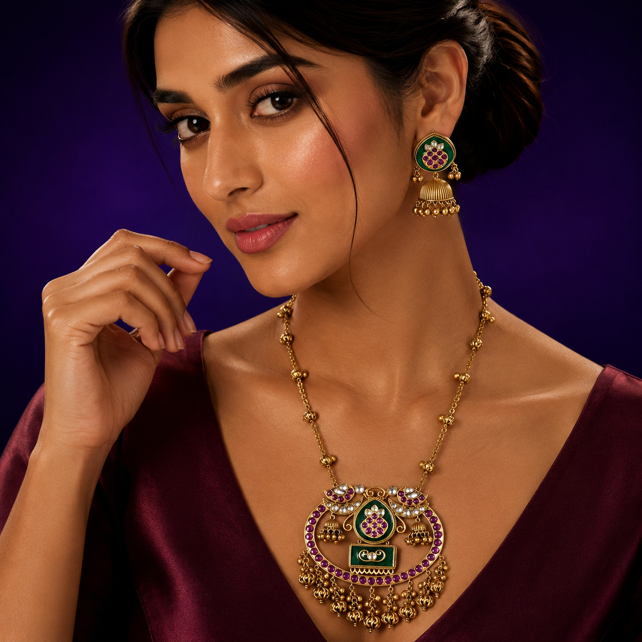 Gold Plated Heritage Pendnet set