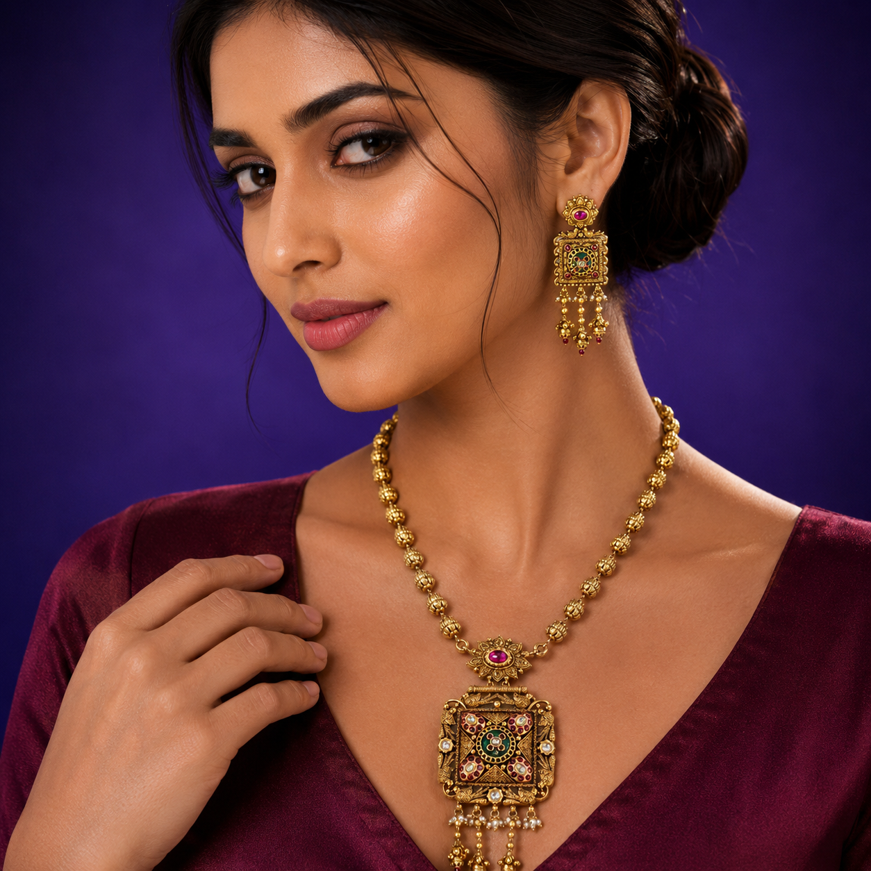 Gold Plated Heritage Pendent set