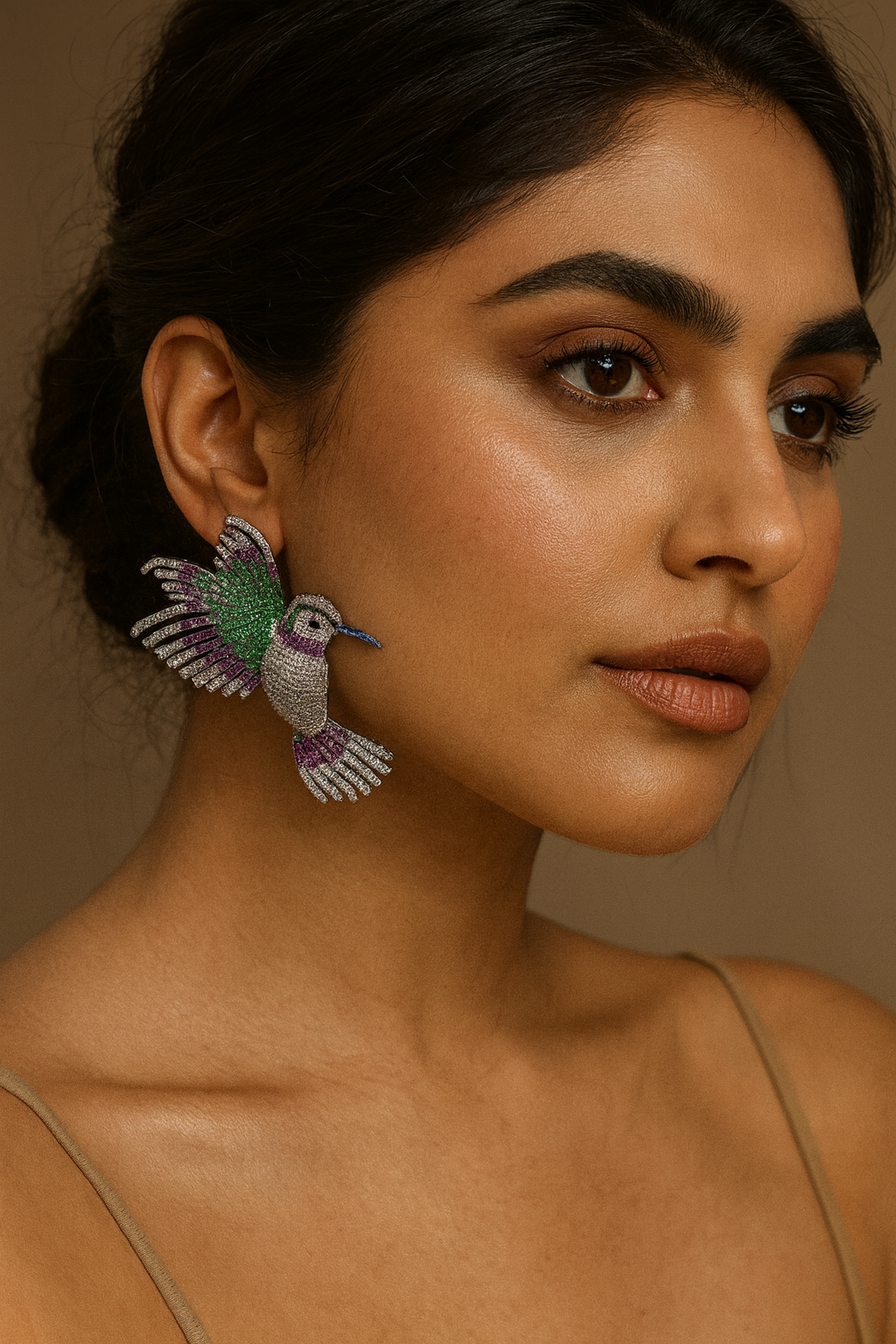 Invisible setting bird earring for Women and Girl