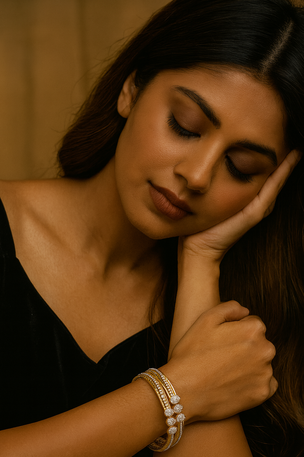 GOLD POLISH BANGLES FOR WOMAN
