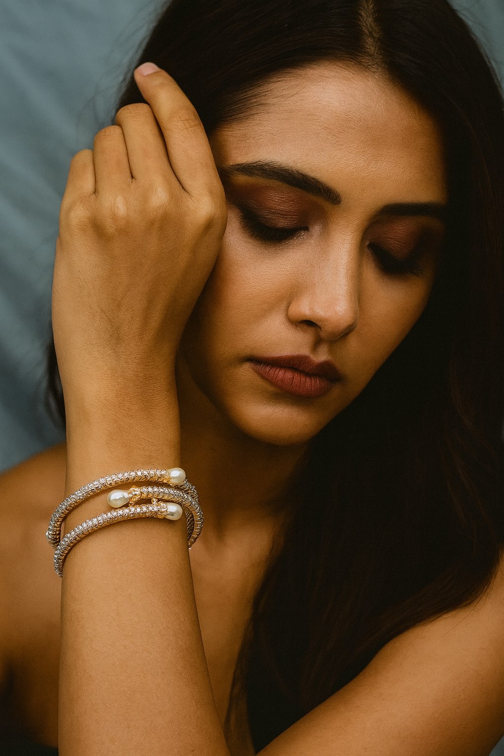 CLASSIC BANGLES FOR WOMEN WITH AD STONE