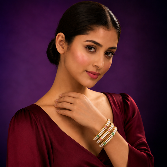 Patla Rajwadi Four Bangles For Women