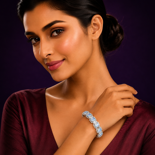 SWAROSKI  SILVER POLISH  BRACELET