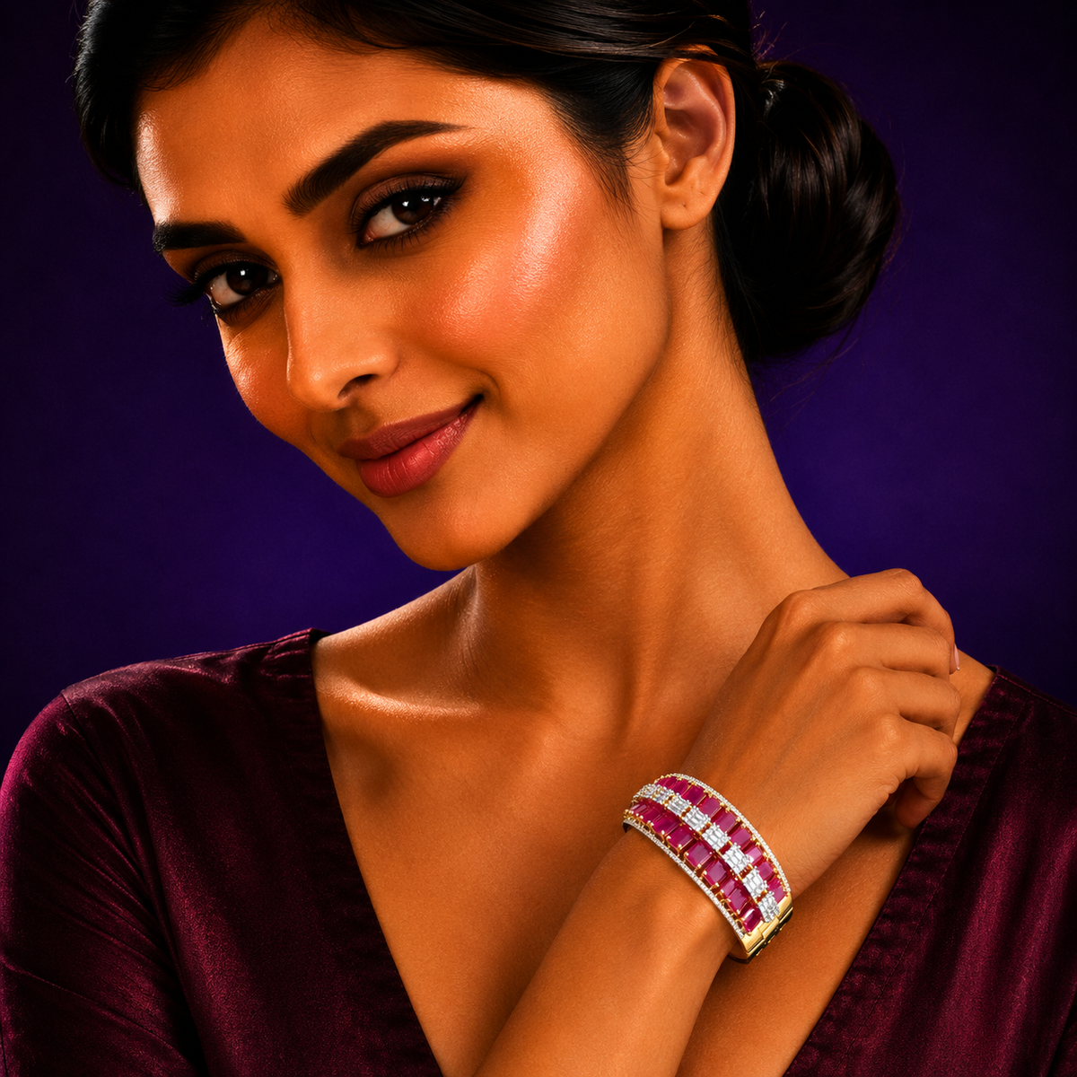 CLASSIC RED PETAL WITH  BRACELET