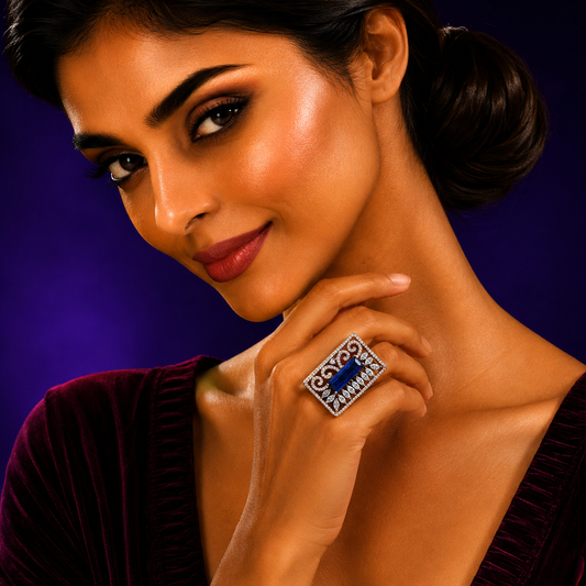 Blue Cz Ring