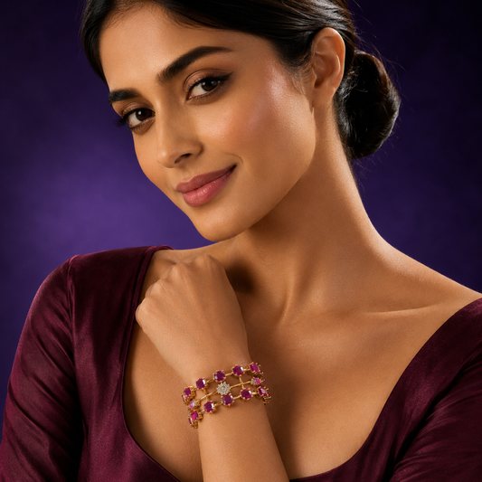 RUBY STONES  BANGLES FOR WOMEN