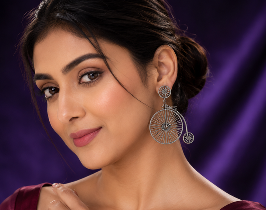 Raahi Silver Look Alike Earings  For Women