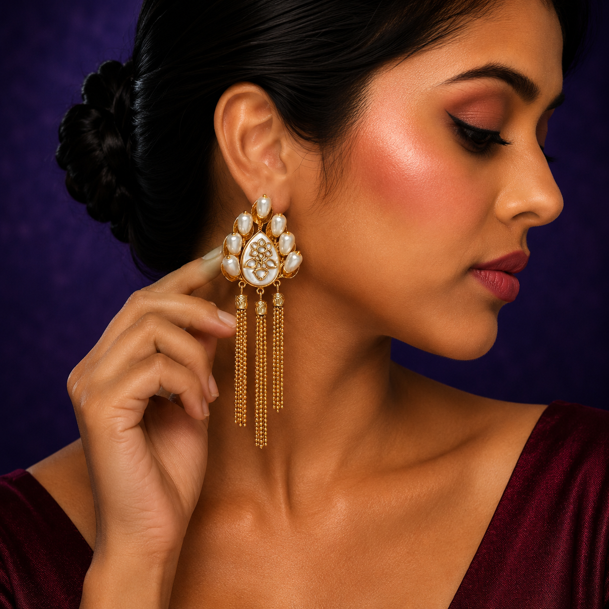 MOP With Strings Earring for woman