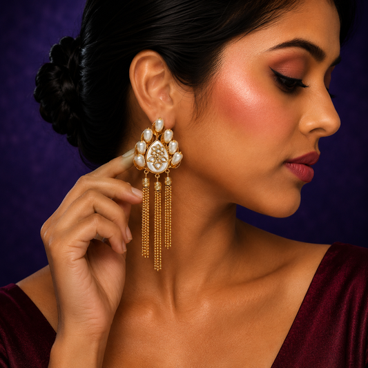 MOP With Strings Earring for woman
