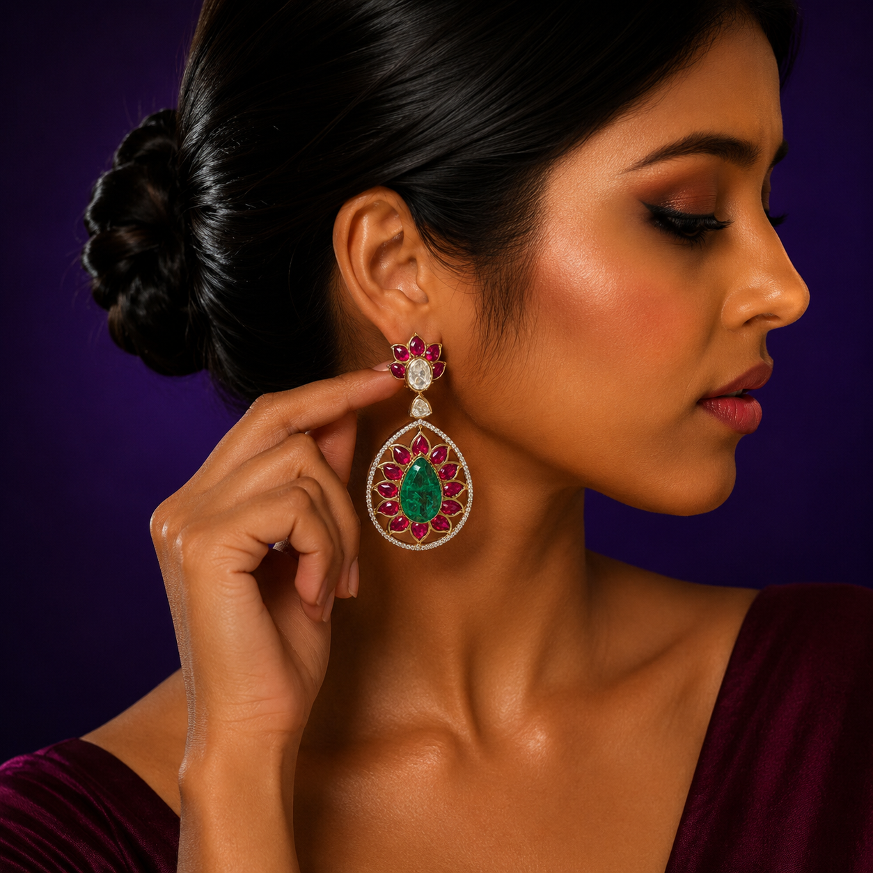 Takkar Kundan Long Earring for woman