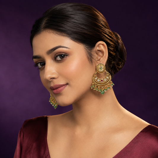 Hanging Beads With Heritage Earring for woman