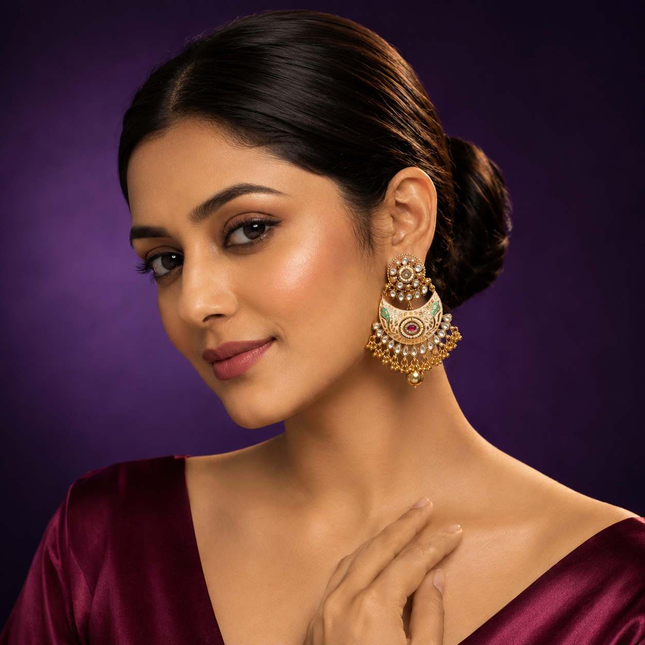Meenakari Rajwadi Earring for woman