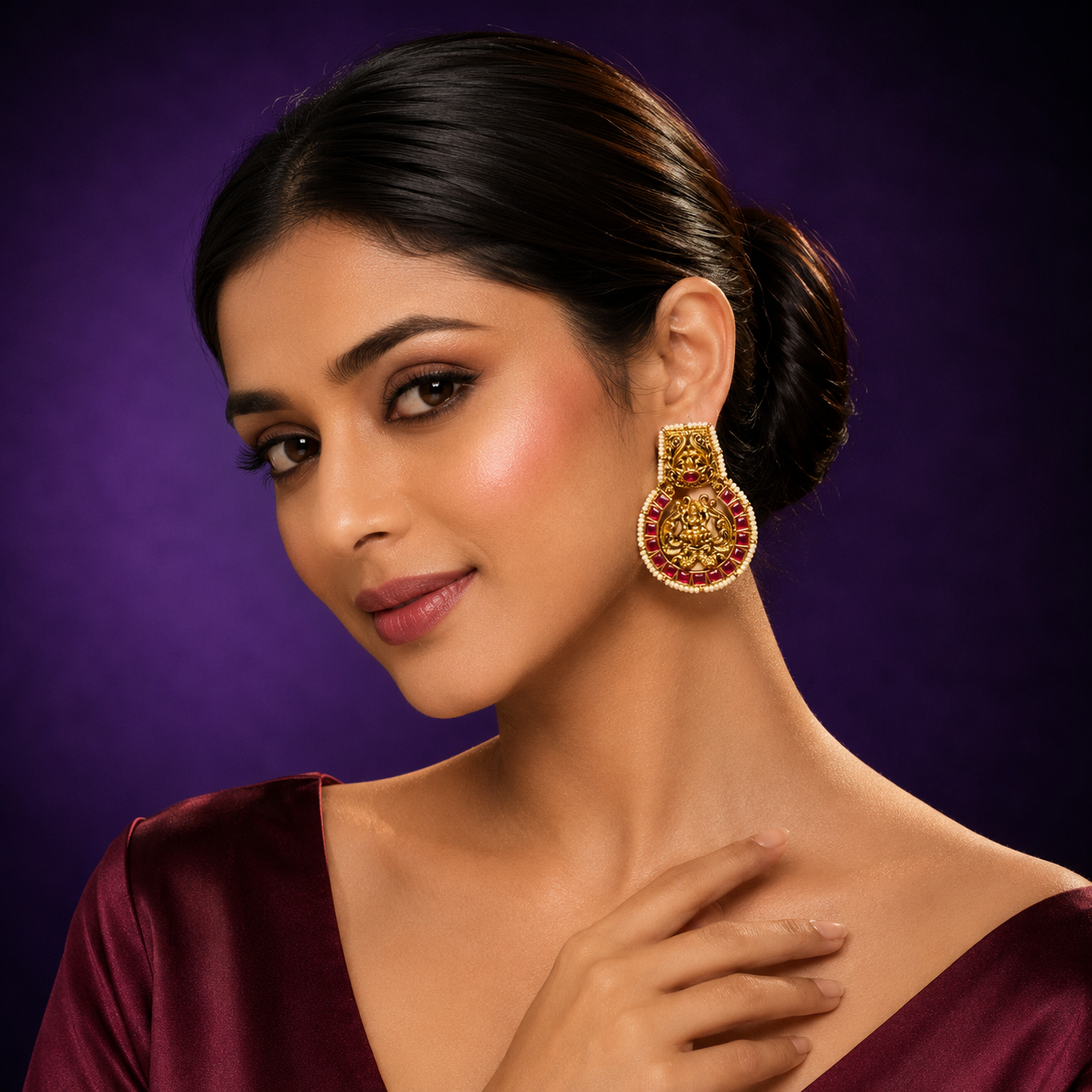 Temple Kemp Stone Earring for woman