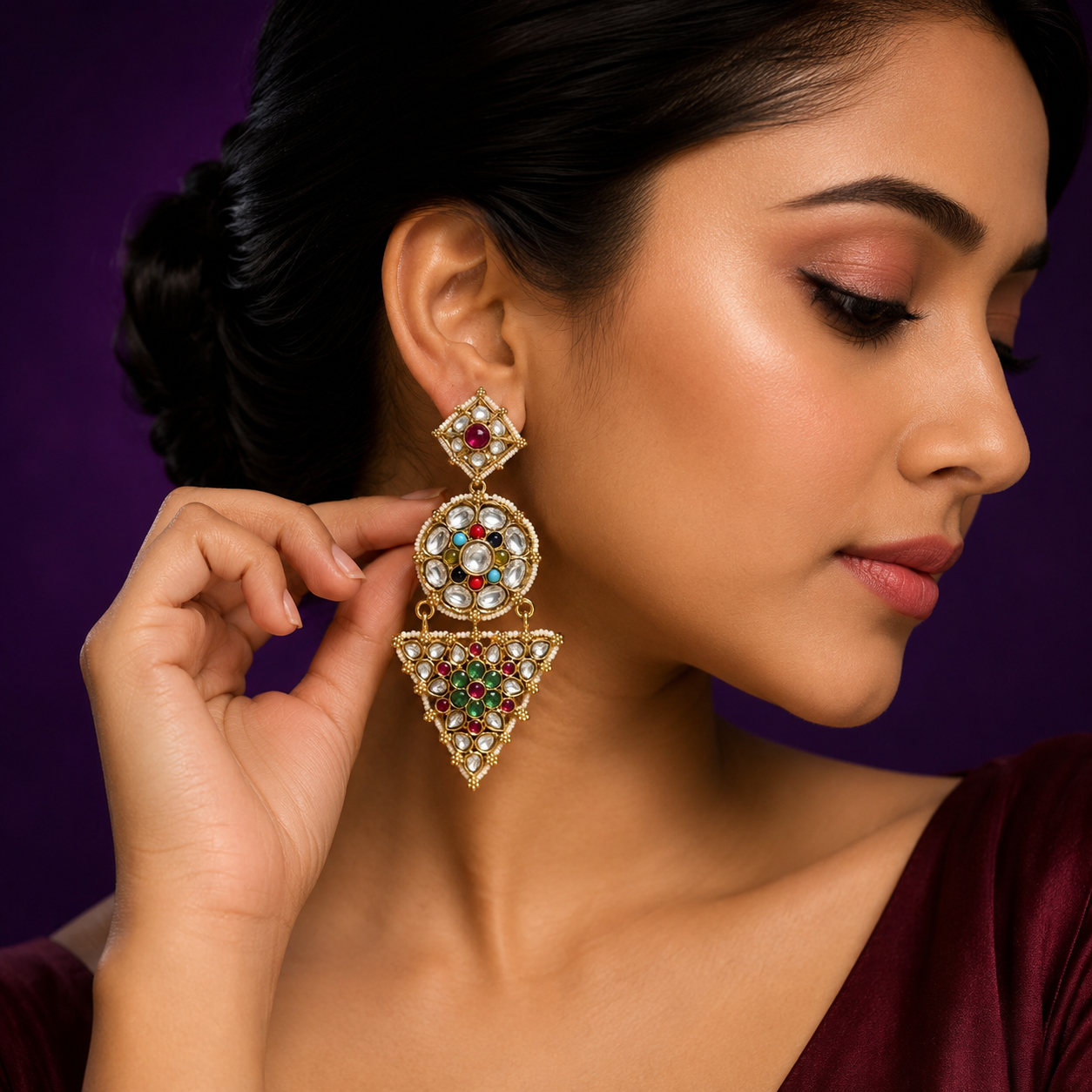 Antique Look With Dangler Earrings for woman