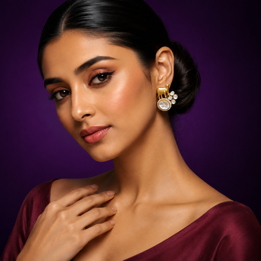 Nandi With Polki Studs for woman