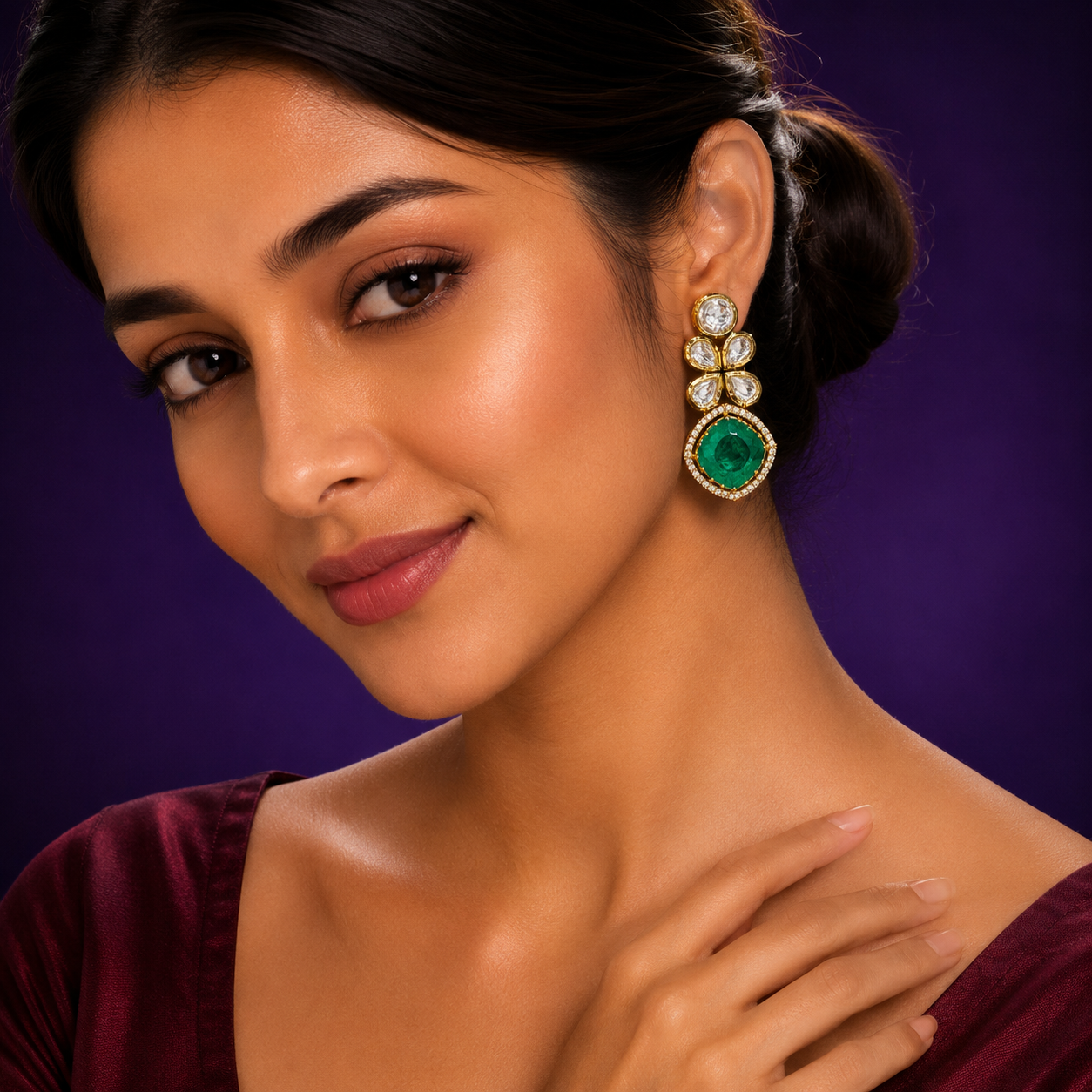 Cute Kundan Earring