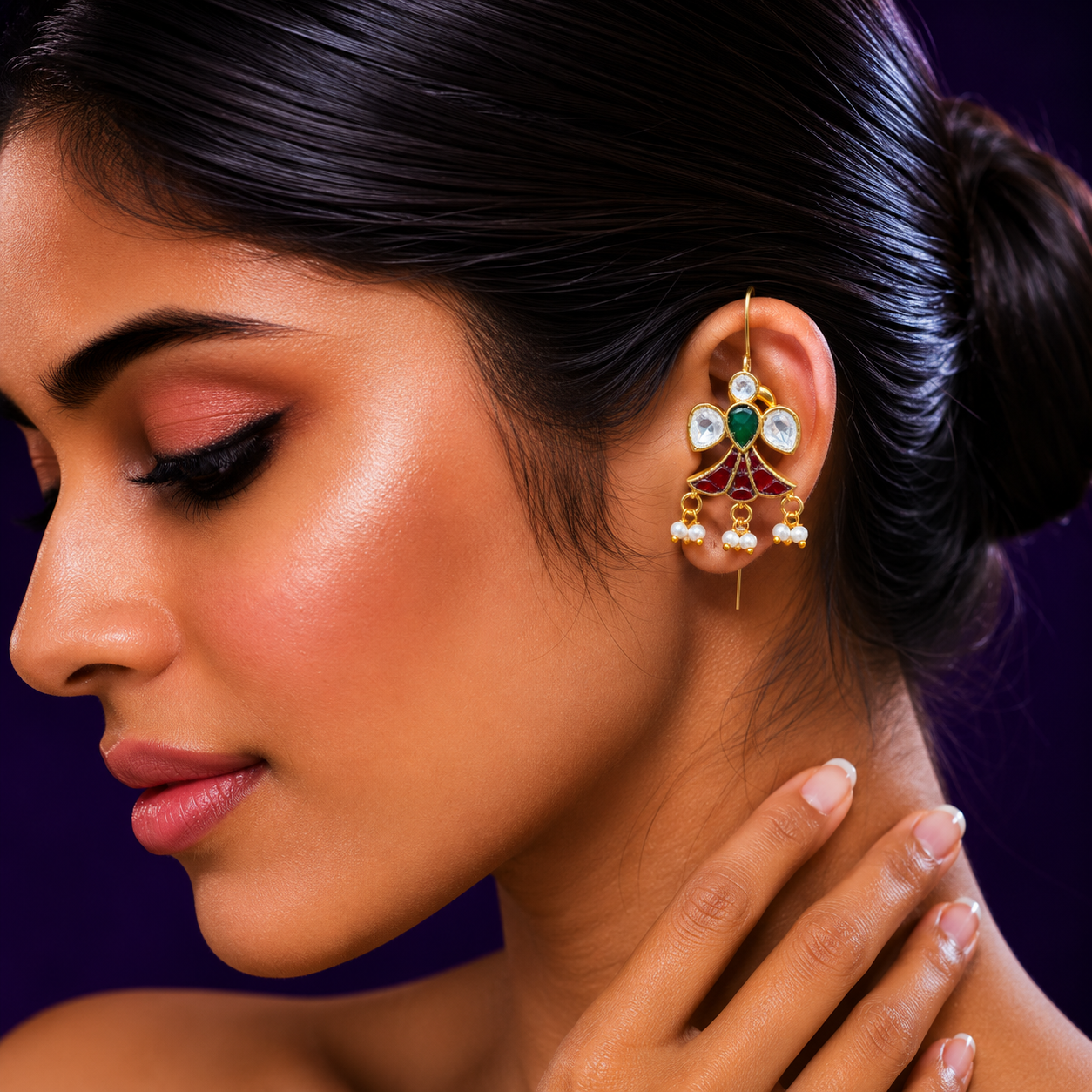 Nature Inspired Bird  Multi Earcuff