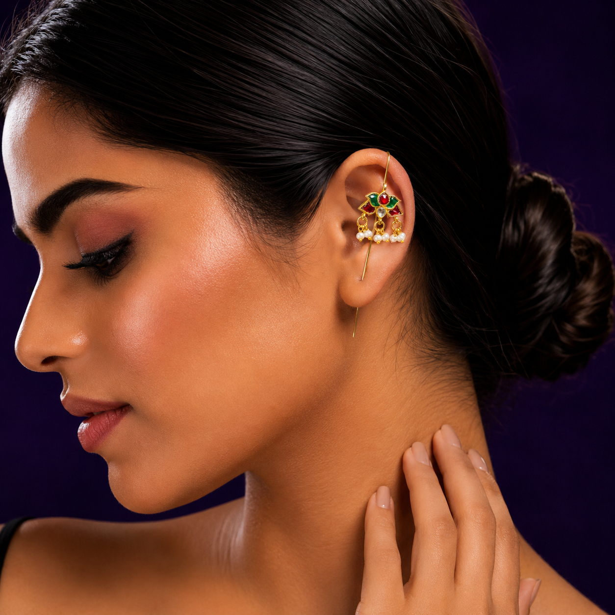 Ethnic Floral Multi Earcuff