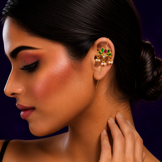 Ethnic Floral Multi Earcuff
