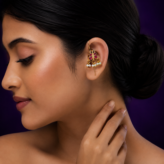 Butterfly Ruby Earcuff