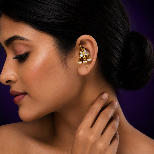 Butterfly White Earcuff