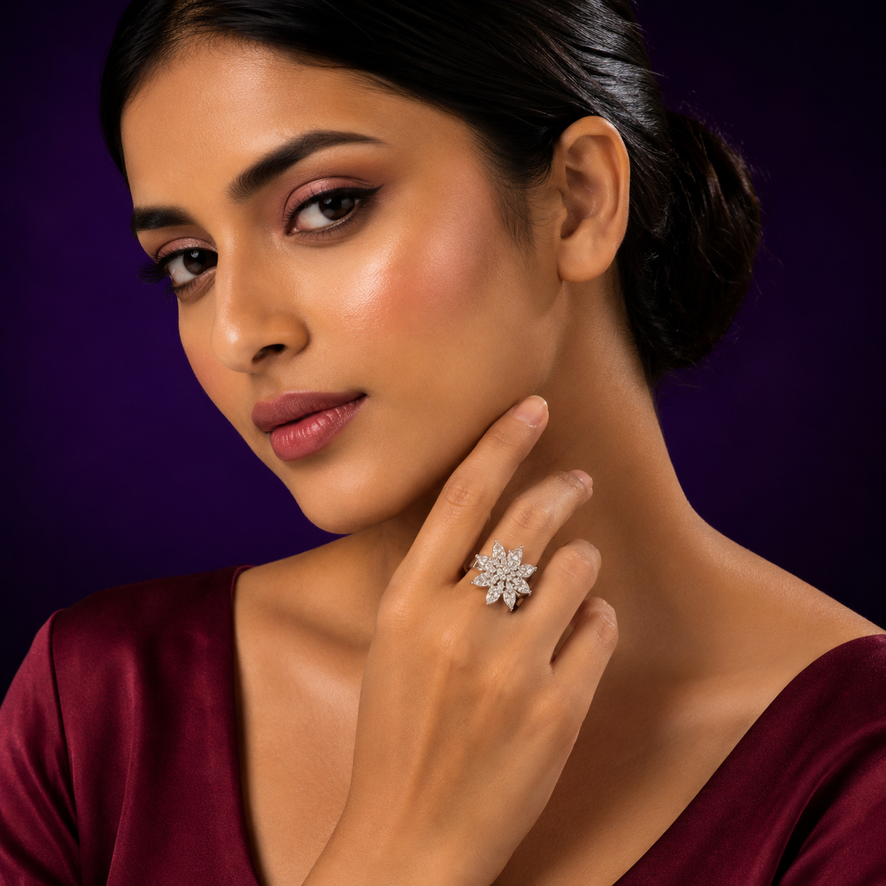 Silver Cubic Zirconia Ring for woman