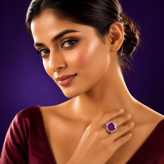 Doublet With Side CZ Ring for woman