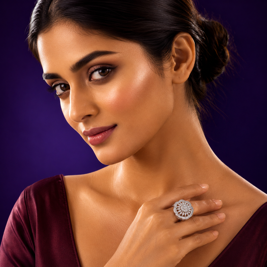 Cocktail CZ Ring for woman