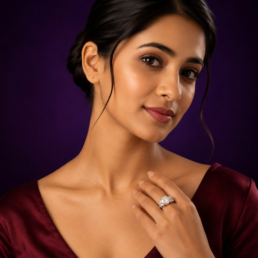 Solitaire With cz Ring for woman