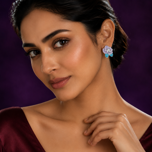Rose CZ Studs